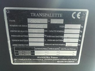 Transpallet guida in accompagnamento Hangcha CBD15-EMDP - 7