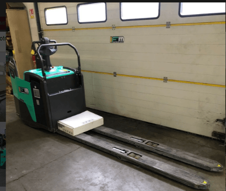 Transpallet con pedana Mitsubishi PBF20N3R Fourches 2400mm - 1