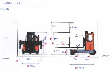 Carrello elevatore laterale multidirezionale Hubtex MQ30 - 8