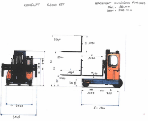 Carrello elevatore laterale multidirezionale Combilift C3000EST - 12