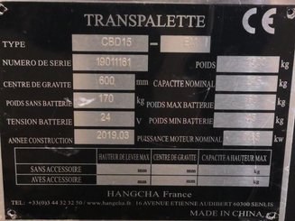 Transpallet guida in accompagnamento Hangcha CBD15-EMD